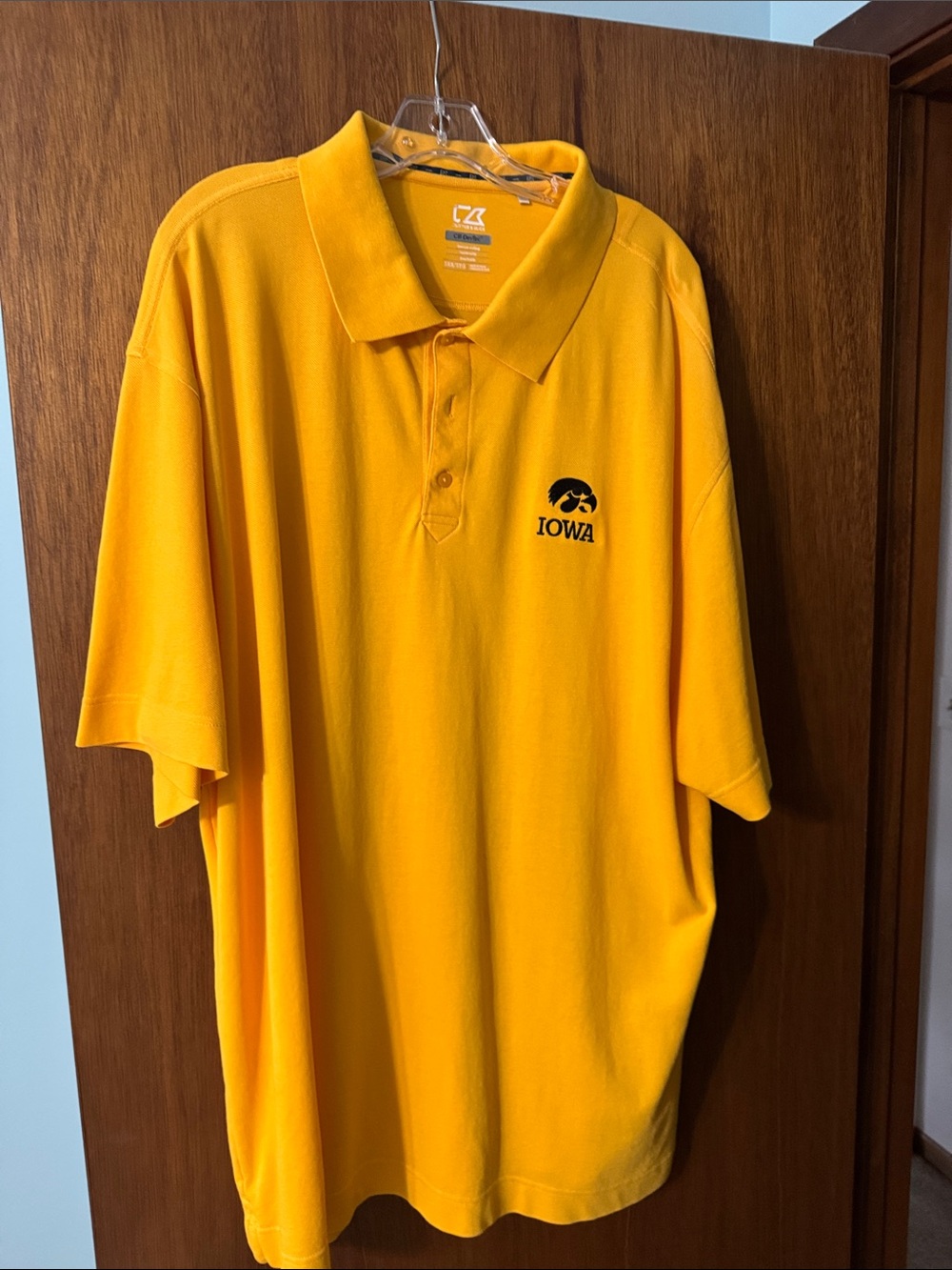 Cutter & Buck Men’s Yellow Iowa Embroidered Polo
